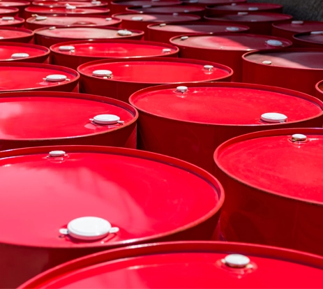 red diesel barrels and drums
